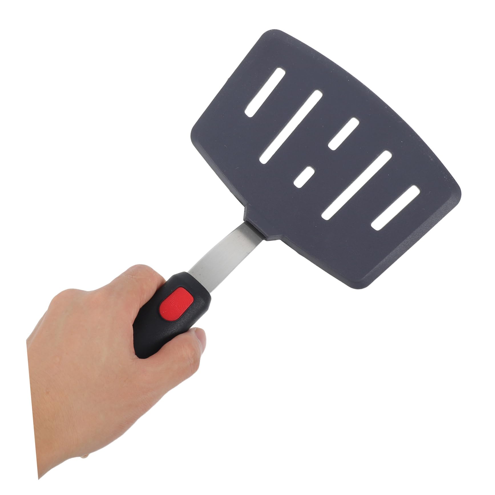 Cabilock Spatule en silicone avec fentes, résistante à la chaleur, flexible, large spatule pour revêtements antiadhésifs de cuisine