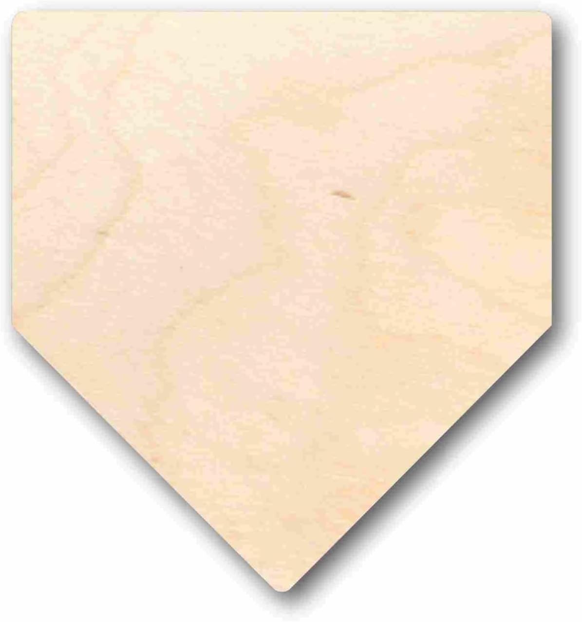 Unfinished Wood Home Plate Baseball Softball Diamond Base Silhouette Craft up to 46" DIY 20" / 1/4"
