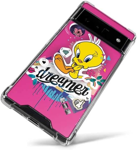 Skinit Clear Phone Case Compatible with Google Pixel 6 - Officially Licensed Looney Tunes Tweety Bird Dreamer Design