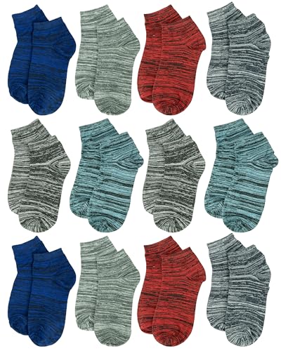 Image of Gelante 12-Pair Women's Ankle Socks, Colorful Comfortable Lightweight Breathable Athletic