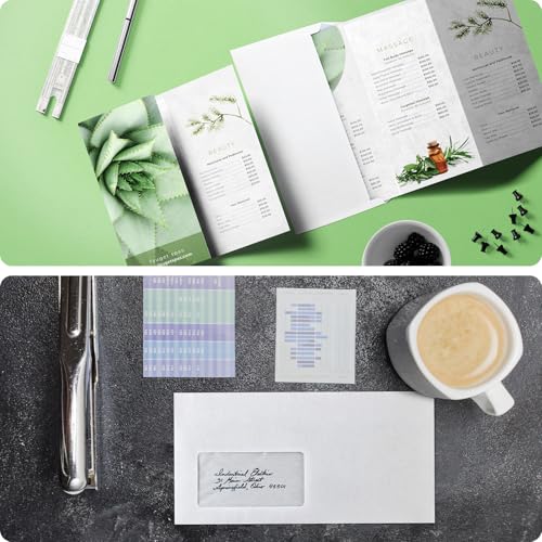 Netuno 50 weiße Briefumschläge mit Fenster links DIN Lang 110 x 220 mm Premium Umschläge DL haftklebend lange Geschäftsumschläge Fenster-Umschläge Weiß Brief-Kuverts Briefhüllen mit Laser bedruckbar