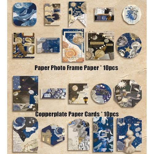 Image of GDNK Scrape Book Kit Scrapbooking Kit Vintage Journal Scrapbook Pack DIY Paper Stickers, Craft Kits Notebook, Collage Album Aesthetic Sticker Journaling Scrapbook Photo Album (Intercropping Butterfly)