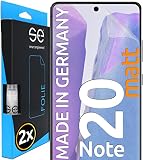 Films de Protection d'écran 3D pour Samsung Galaxy Note 20 antireflet [2 pièces | smart engineered] - Mat, pellicule hydrogel de protection, Compatible avec les coques, film TPU souple
