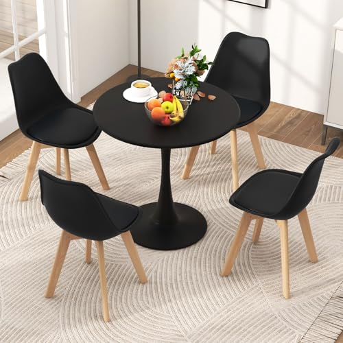 Tangkula Round Dining Table Set for 4
