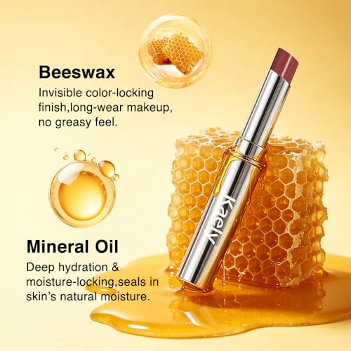 Image of evpct Raisin Honey Lipstick Moisturizing Tinted Lip Balm for Older Women | Hydrating Formula Tinted Lip Oil Stick, Sheer Lightweight Softening, Shine Glowy Lipgloss Lips Color Tint Stain, Cruelty-Free