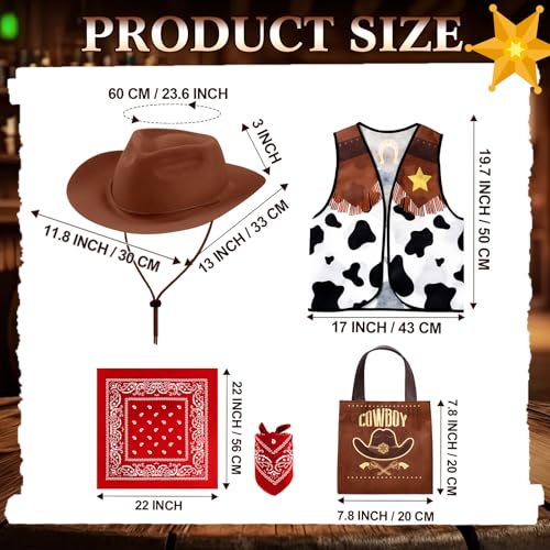 Paquete de 24 Sombreros Cowboy y Disfraz para Niñas miniatura 2