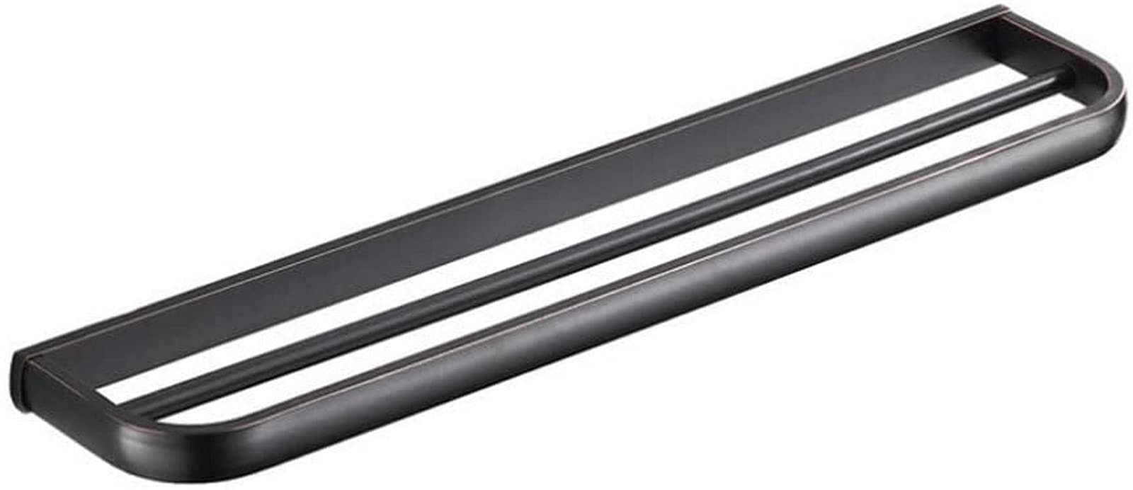 GONMDOPY Towel Rail,Bathroom Shelf Towel Rack Bathroom Kitchen Storage Towels Black Wall Hanging Towel Bar Storage Shelf