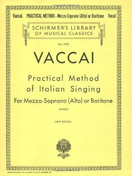 Paperback By Nicola Vaccai - Practical Method Italian Singing - Alto/Baritone Book