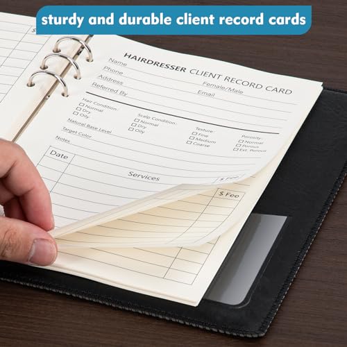 Carnet de profil de client Moogovgi rechargeable avec 80 feuilles d'organisation
