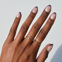 Glamnetic Press On Nails - Short Oval, Glazed Fake Nails 30 Pc Full Kit | Glazed cherry french tip press on nails. Luxe glue-on set in 15 sizes. Water-resistant, chip-resistant, up to 2 weeks wear