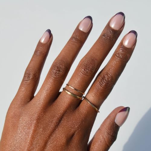 Glamnetic Press On Nails - Short Oval, Glazed Fake Nails 30 Pc Full Kit