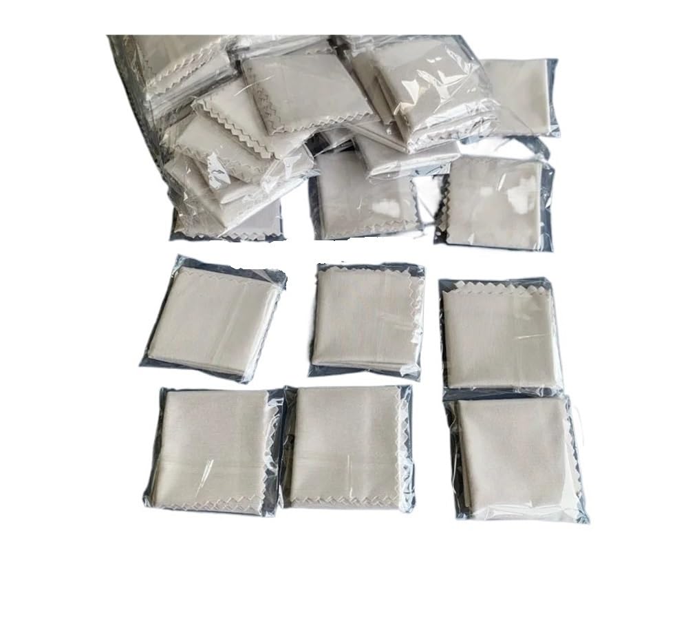 100 paños de limpieza de microfibra gris de 145 x 170 mm para lentes y pantallas de teléfono