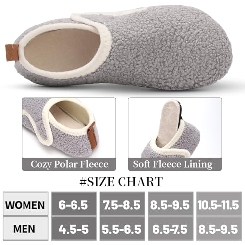 Image of Ibeauti Women Mens House Slippers Lightweight Comfy Barefoot Slipper Socks Rubber Sole House Shoes for Indoor /Outdoor Bedroom Travel