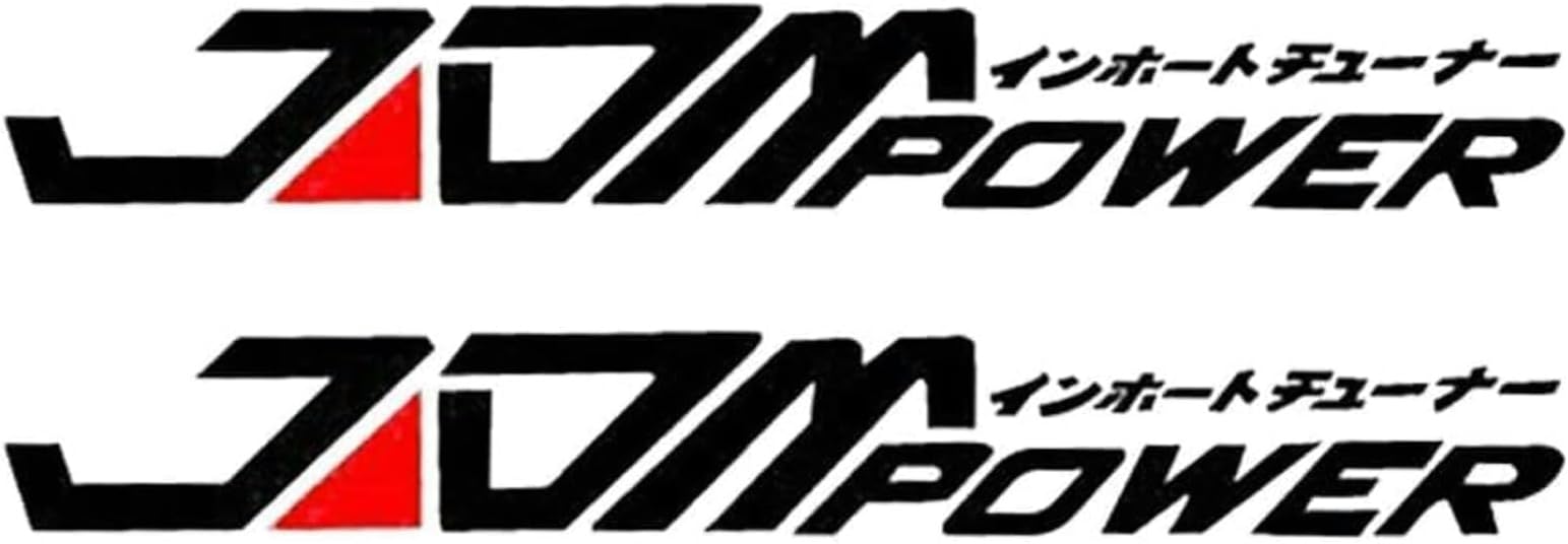 2Pcs Black Creative JDM Power Car Sticker Window Bumper Decal Bumper Stickers for Toyota Honda Volkswagen Mitsubishi, Bumper Stickers, Decals and Magnets