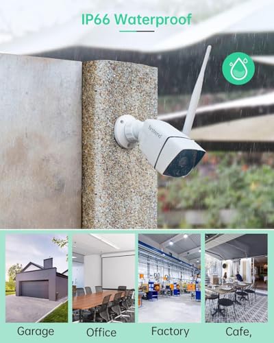 Image of Firstrend 5MP Wireless Security Camera System, 8 Cam Kit, 3TB HDD | 24 /7 Recording, Local HDD Storage, No Monthly Fee, Two Way Audio, Human Detection, IP66 Waterproof