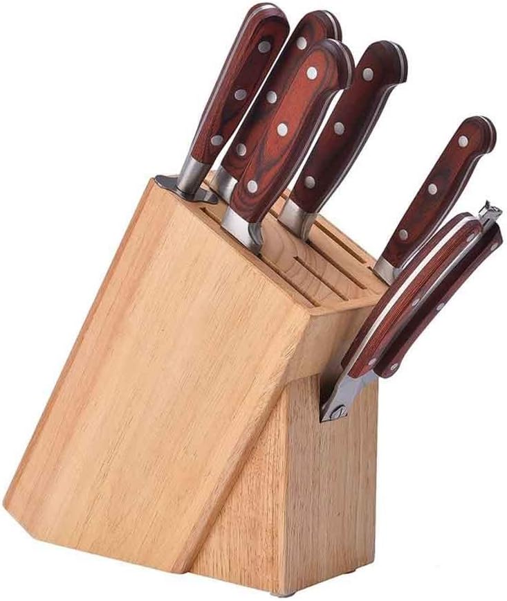 Wood Holder Block Stand Knives Storage Shelf Rack Storage Box Organizer Kitchen Accessories Tool