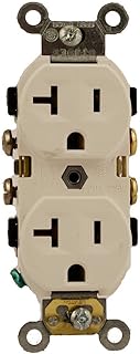 Leviton 5800-Wsp 20-Amp, 125-Volt, Receptacle Duplex, Self-Grounding, White