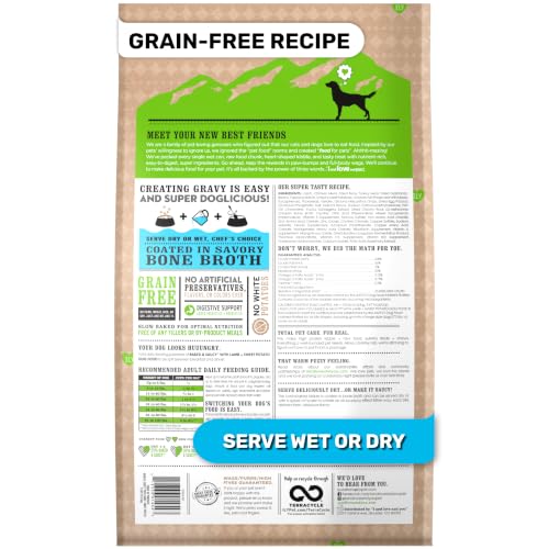 Image of I AND LOVE AND YOU Baked & Saucy Dry Dog Food, Lamb & Sweet Potato | 21lb | Grain-free kibble featuring real lamb, sweet potato, and digestion-supporting prebiotics and probiotics. No fillers.