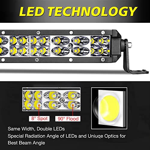 Image of Slim LED Light Bar 30 Inch, AKD Part 252W Super Slim Offroad Driving Light Spot Flood Combo Ultra Slim Grille Bumper Light for Trucks UTV SUV Toyota Chevy Ram Subaru RZR Roof