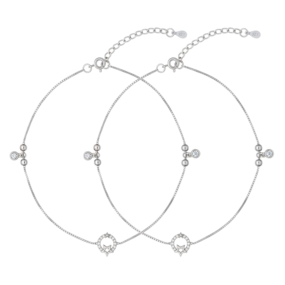 (Formerly MJ Trendy Flexible Silver Payal (Anklets) in Pure 92.5 Sterling Silver for Girls/Women | Gift for Women and Girls | With Certificate of Authenticity | (1 Pair) 178-image-3