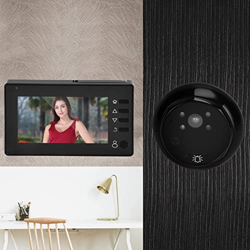 Campainha de vídeo, visor de olho mágico PIR Detecção de movimento com tela infravermelha de 4,3 pol