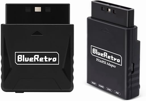 محول وحدة تحكم لاسلكية صغيرة BITFUNX RetroScaler مع محول وحدة تحكم لاسلكية لـ PS1/PS2