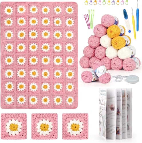 Katech Kit Crochet Débutant Complet, Crochet 3,5+4,0mm&17 Pelotes...