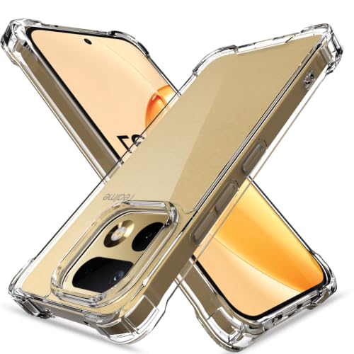 Image of Outlouders Back Cover for Realme 16 Pro Plus 5G Clear Transparent PC + TPU Bumper Case with Raised Edges for Shockproof Protection (Transparent)