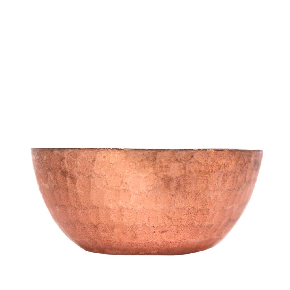 De Kulture Works Handmade Pure Copper Votive T Light Holder Candle Bowl Diya | Ideal for Home Table coration, 2.5X 1 (DH) inches, Copper Color (Set of 3)