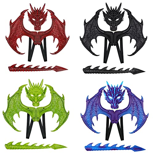 Ailes de dragon et queue légères pour déguisement d'Halloween enfant