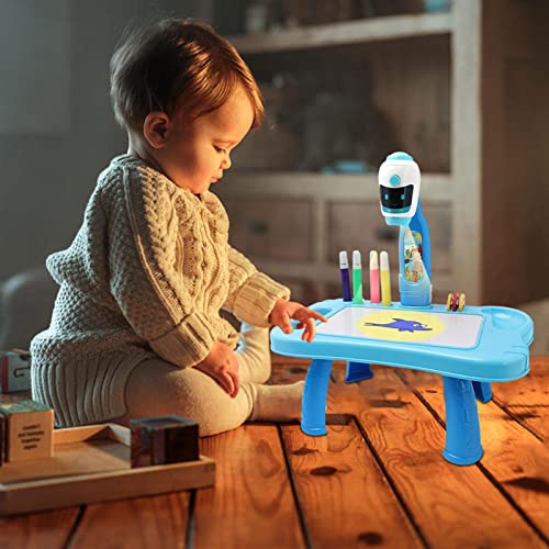 Projetor Traçar e Desenhar - Tabela de placa de projetor de rabiscos apagável colorida com canetas,C
