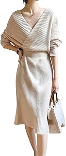 [Ｍｉｎｅｓａｍ] ニットワンピース vネック タイトワンピース ニット 膝丈 セクシー ボディコン 30代 40代 50代 パーティー 発表会