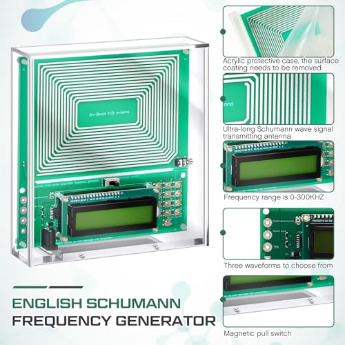 Image of Relaxweex Adjustable Frequency Generator 0.1hz-200khz Schumann Sine Wave Resonance Generator Ultra Low Sound Frequency Machine with USB and Acrylic Case for Sleep, Yoga, Meditation, Stress Relief