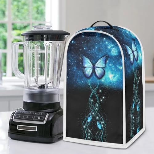 Eheartsgir Blue Butterfly Blender Covers Kitchen Appliance Dust Protection Cover with Top Handle Food Processor Juicer Coffee Maker Organizer for Kitchen Home Table Decor