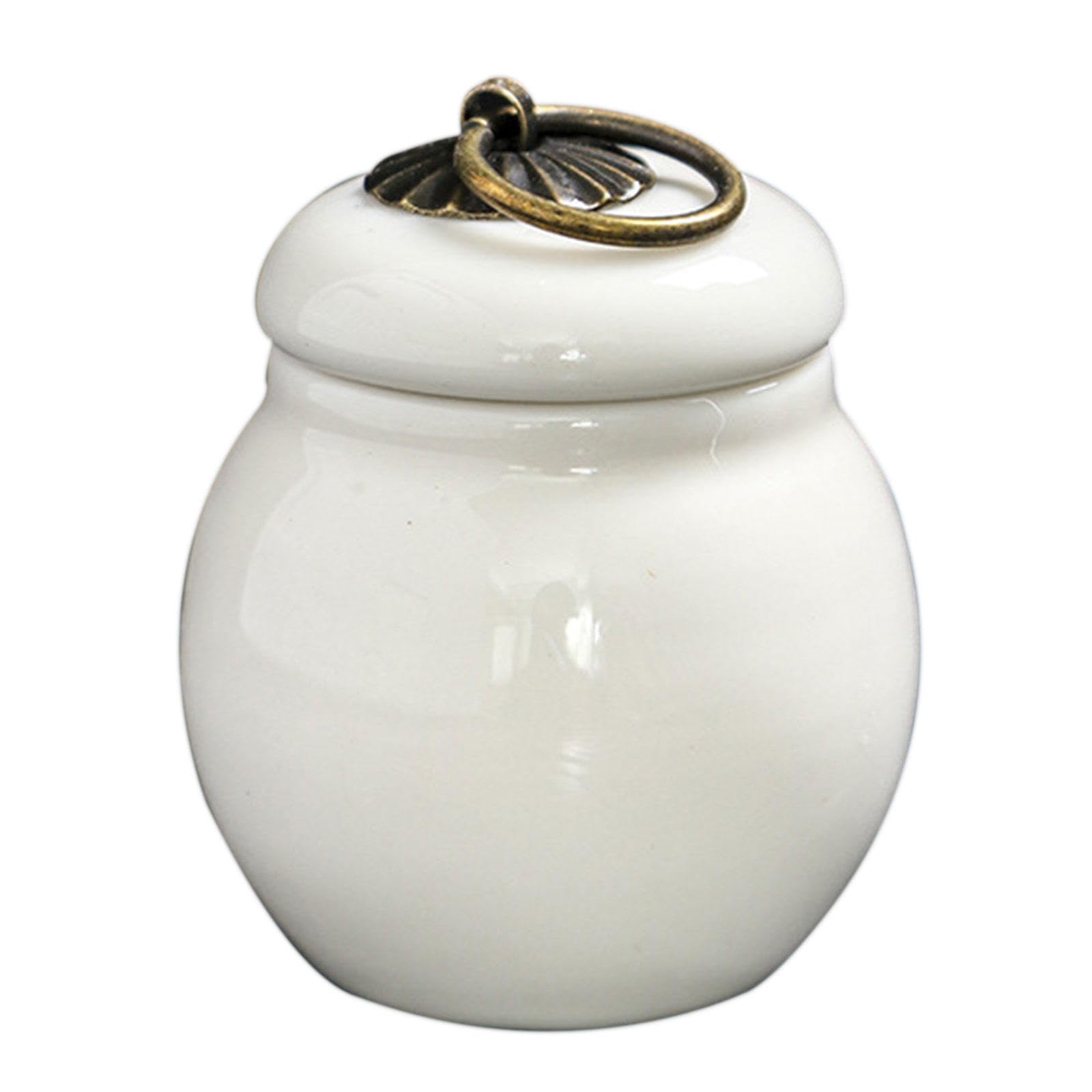 Urn, Beautifully Handmade Ceramic, Cremation Urn for Sharing Adult or Baby Urns for Ashes, Pet(White)