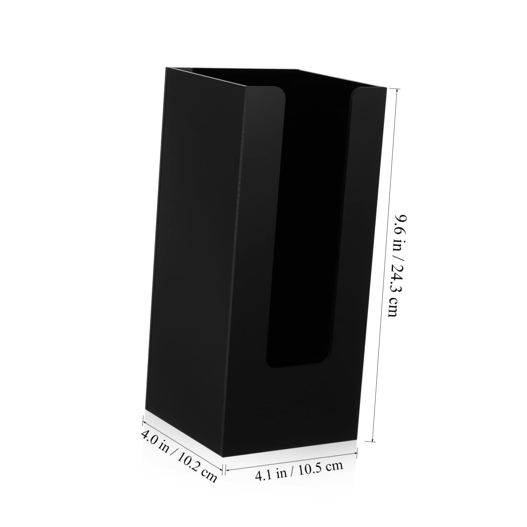 Dispensador de Vasos de Mostrador Negro Acrílico 2 Piezas