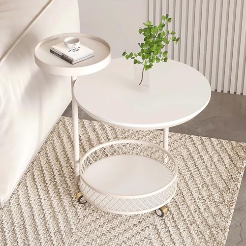 Table basse portable multicouche meuble de rangement petit espace pour balcon et intérieur