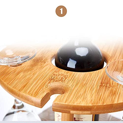 Soporte para botellas de vino de madera y metal miniatura 5