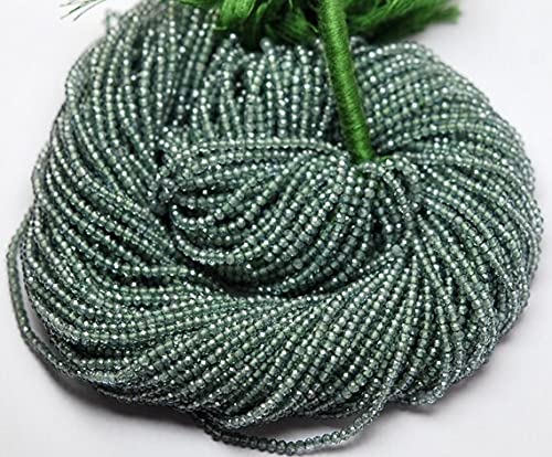 Quartz vert teel facetté perle rondelle 2.20mm pour création de collier en pierre