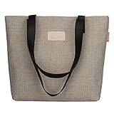 ▷Bolso tote de gran capacidad: 14.5"L*3.9"W*11.4"H. Diseño único que puede guardar cómodamente laptops, iPads, A4, teléfonos, billeteras, cosméticos, paraguas y más. Perfecto como bolso de oficina, bolso para laptop, citas, bolsa de viaje o bolsa de compras.