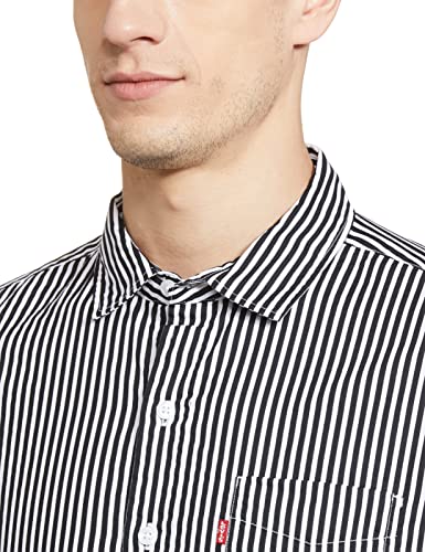 Image of Levi's Men's Cotton Striped Slim Fit Shirt