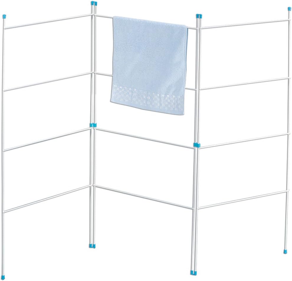 Home Vida Clothes Drying Rack - Foldable 3 Fold Airer with Drying Space, Foldable Design, Indoor/Outdoor Use, White