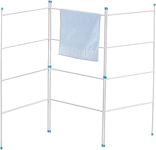 Home Vida Clothes Drying Rack - Foldable 3 Fold Airer with Drying Space, Foldable Design, Indoor/Outdoor Use, White