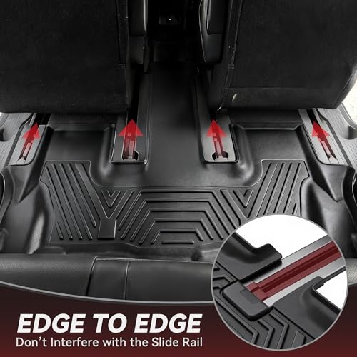 Image of YITAMOTOR Floor Mats for Ford Expedition 2018-2024 7-Seater (Not for Max) | Custom Fit All Weather TPE Mat, 18-24 Ford Expedition 7 Seats XLT Accessories Floor Liners Full Set, Backrest & Cargo Liner