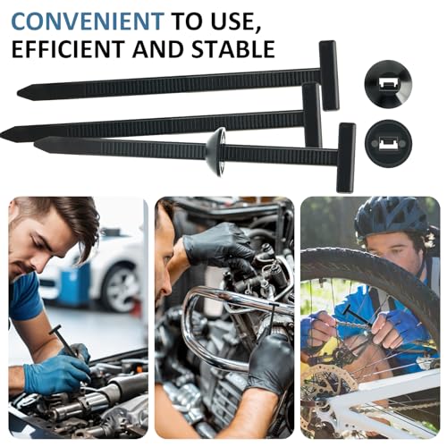 50PCS Nylon Universal Cable Tie Buckle, Self-Locking Retainer Fasteners, Cable Tie Buckle Zip Tie For Bumper Fender License Plate Plastic Panels, Zip Tie Buckles Substitutable Fender Clips ZKENIRD - Image 8