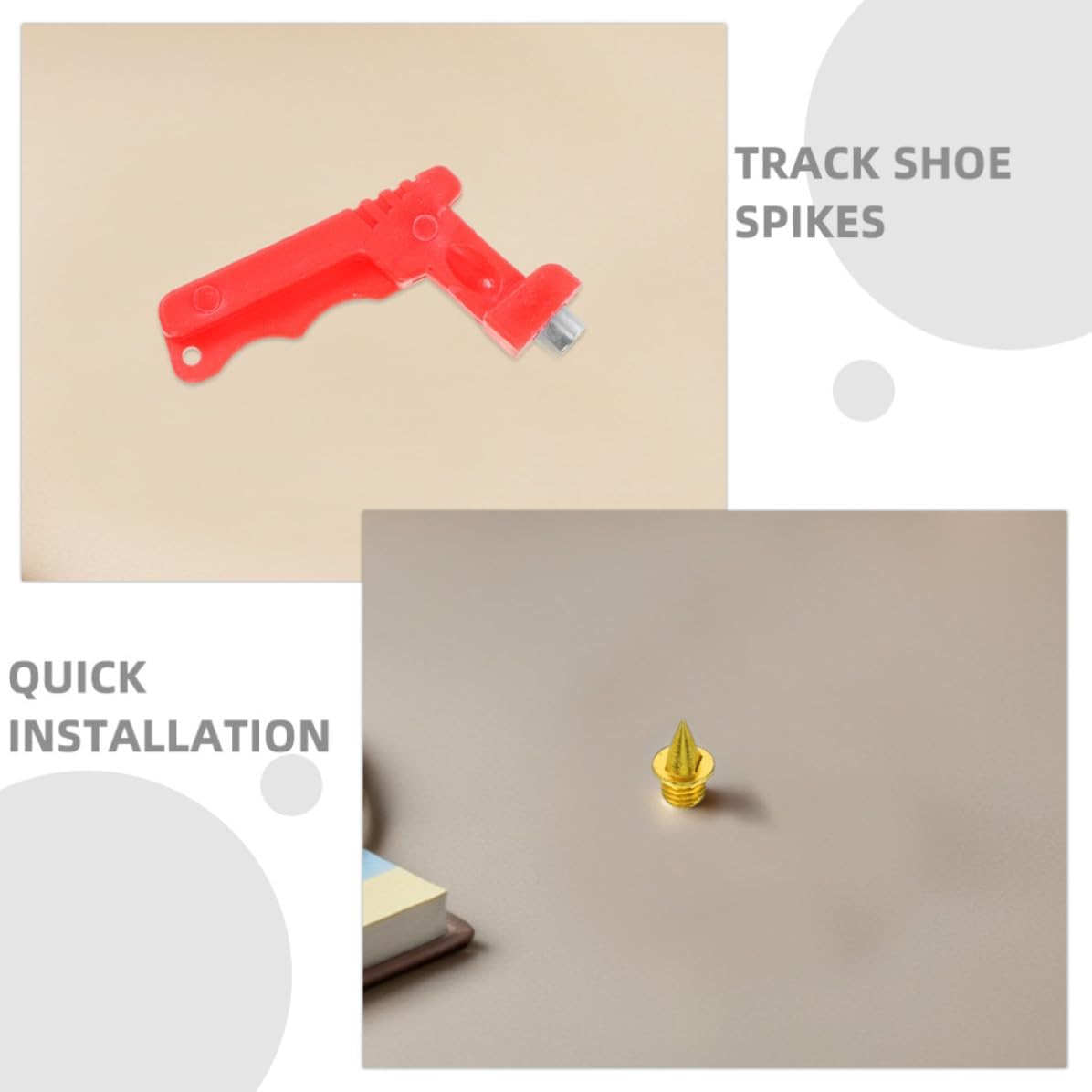 Toyvian Pyramid Track Shoe Spikes Replacement Set with Spike Wrench for Short Running Shoes Featuring Quick Installation and Firm Grip, for Track Competitions