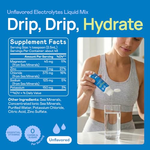 Image of Hi-Lyte Sugar Free Electrolytes for Rapid Hydration, Fasting and Immune Support (3 Bottles, 144 Servings) | NO Calories | 20%+ More Potassium, Magnesium & Zinc