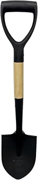 GardNTool Round and Square Head Micro Shovel Set With Wooden Handle Strong Durable Garden Gardening Tools Hand Tool Digging Spade Planting Lightweight Compact Weath [ ROUND & SQUARE MINI SHOVEL SET ]
