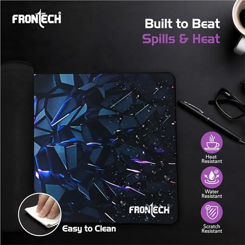 Image of FRONTECH Premium Gaming Mouse Pad | Extended Desk Mousepad with Anti-Slip Rubber Base, Stitched Edges | Water & Heat Resistant | Smooth & Precise Control (MSP-0059 Multicolour)