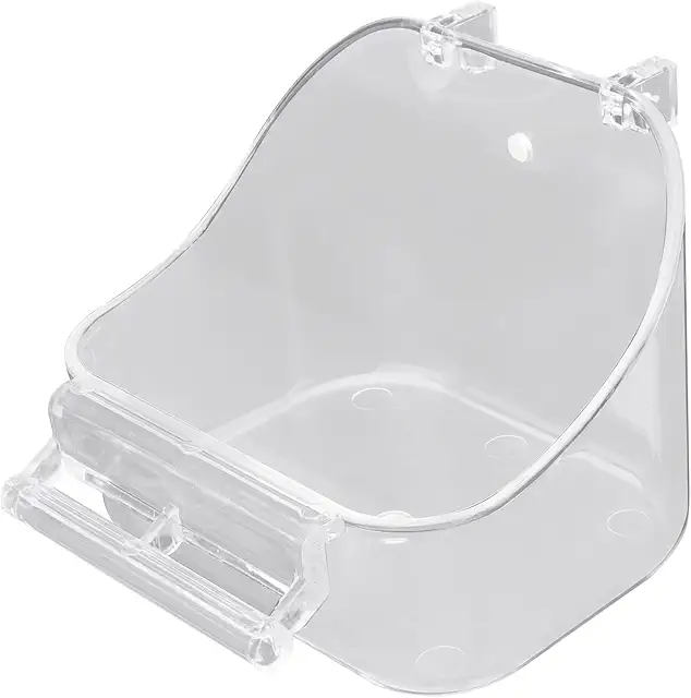 Witte Vogelbad voor Kooi - Duurzame Badbox voor Parkieten, Kanaries en Papegaaien